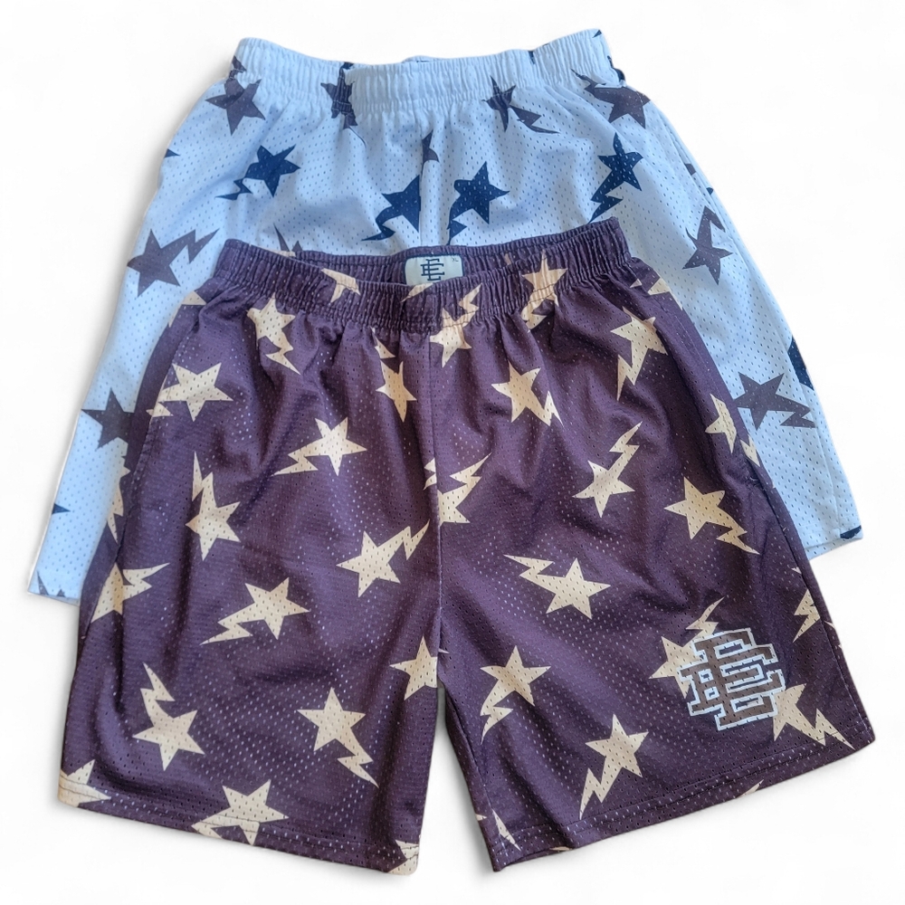Eric Emanuel Star Patterned Shorts Set - Light Bl… - image 1